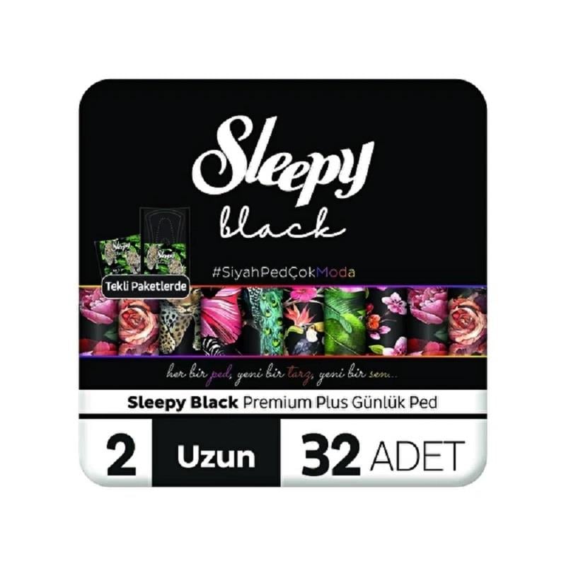 Sleepy Sleepy Black Premium Plus Günlük Ped Uzun 32'li