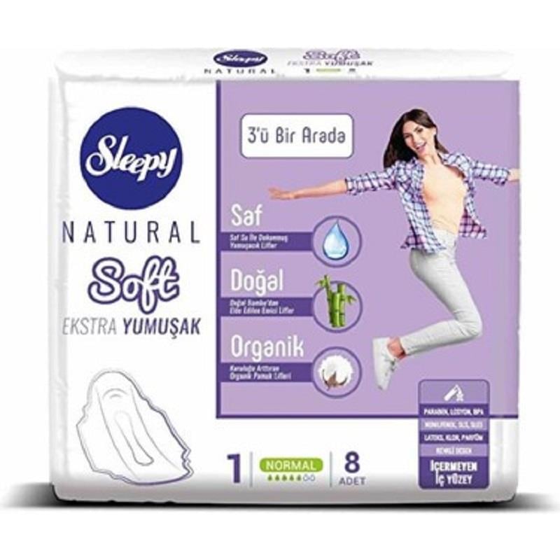 Sleepy Sleepy Natural Soft Hijyenik Ped 8'li