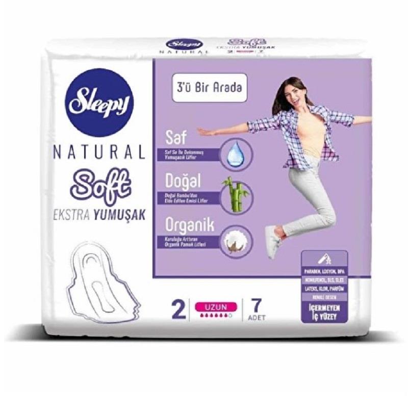 Sleepy Sleepy Natural Soft Hijyenik Ped Uzun 7'li