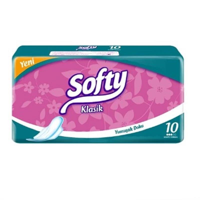 Softy Softy Klasik Ped Kanatlı Normal 10'lu