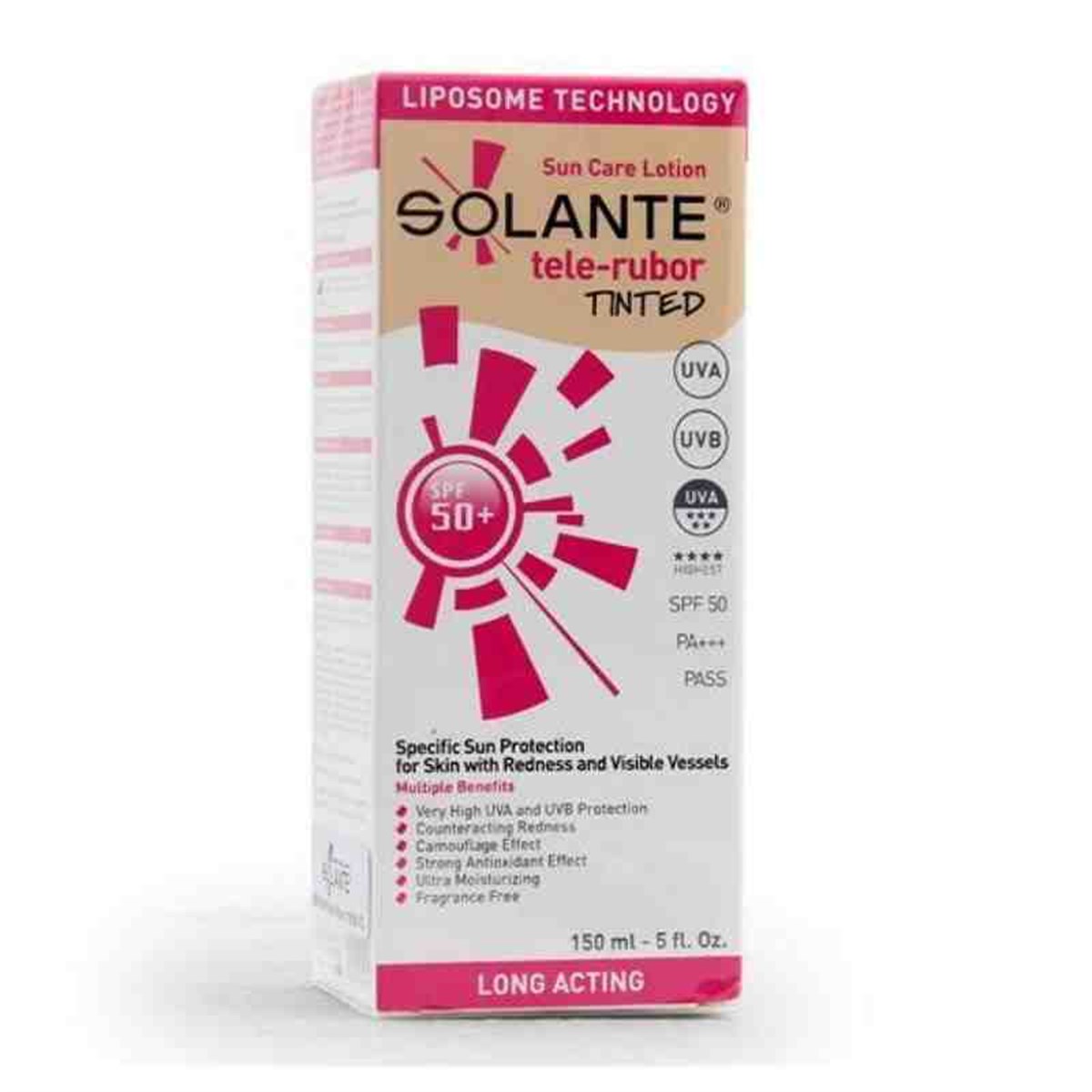 SolanteSolante Tele-Rubor Spf 50+ Tinted Kızarıklık Önleyici Güneş Koruyucu Losyon