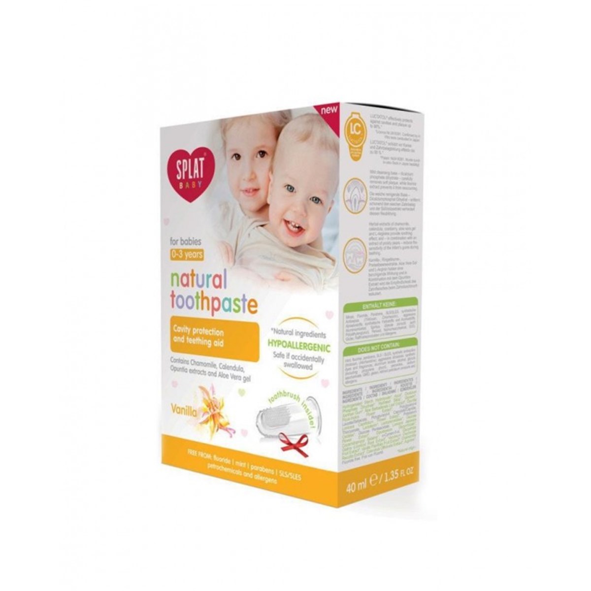 SplatSplat Baby 0-3 Yaş Vanilya Aromalı Diş Macunu 40 ml
