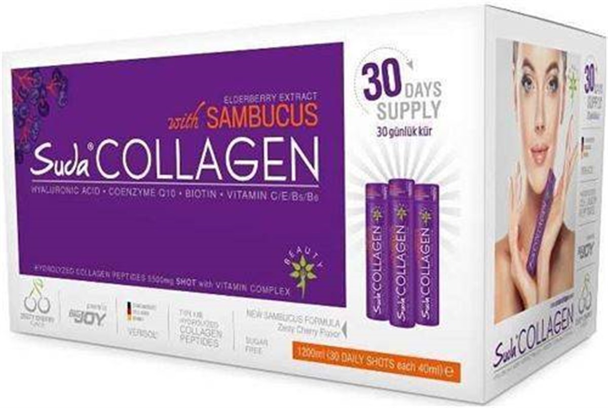 Suda CollagenSuda Collagen Sambucus Vişne Flover 40ml x 30 Shot