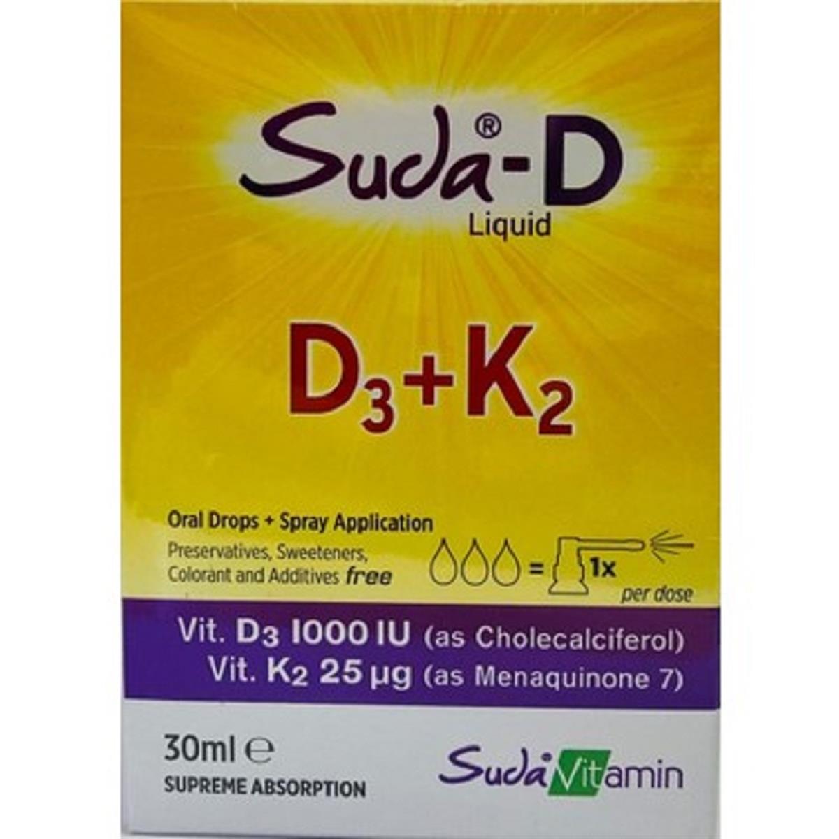 SUDA Suda-D D3 + K2 Likid Vitamin 30 ml