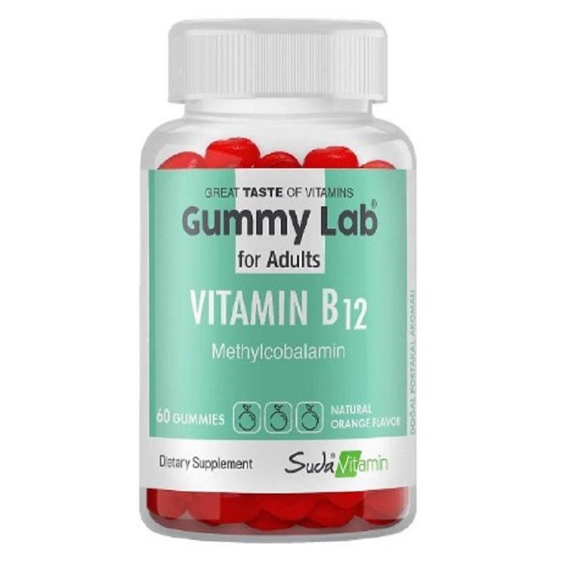 Suda Vitamin Gummy Lab Suda Vitamin Gummy Lab Vitamin B12 For Adults Portakal Aromalı 60 Gummies