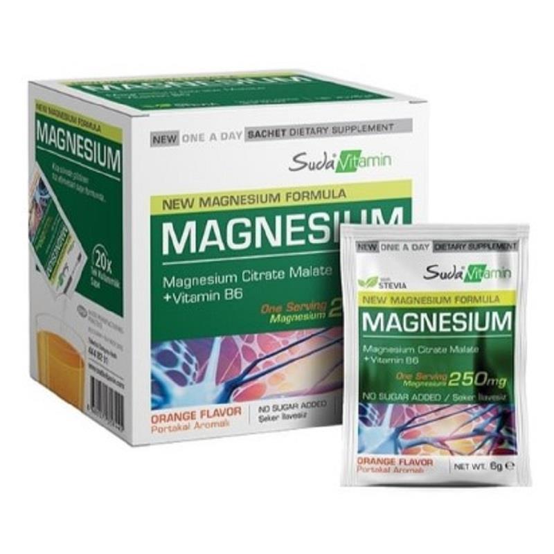 Suda Vitamin Suda Vitamin Magnesium Shot Portakal Aromalı 20'li 25 ml