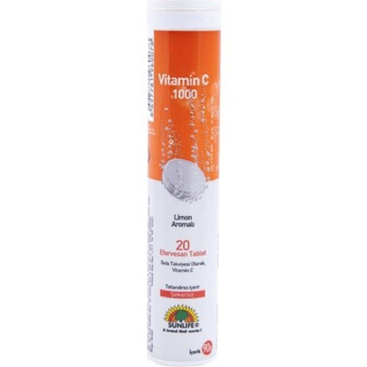 SUNLİFE Sunlife Vitamin C 1000 mg 20 Efervesan Tablet