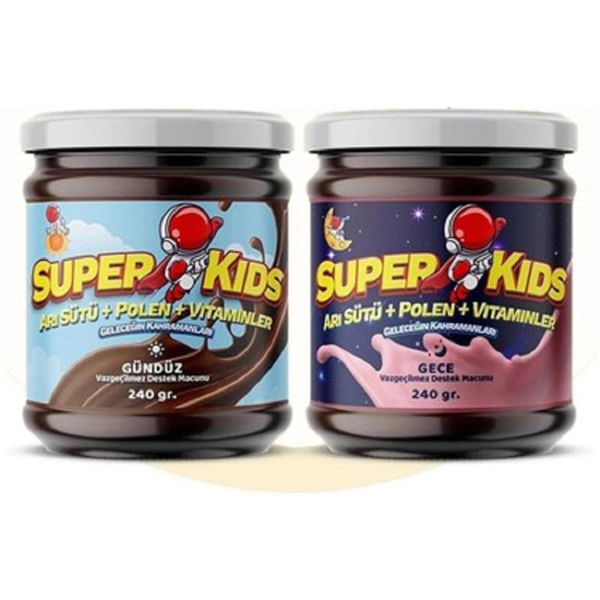 SUPERKİDS Superkids Çocuklar İçin Gündüz ve Gece Destek Macunu Seti 240 + 240 gr