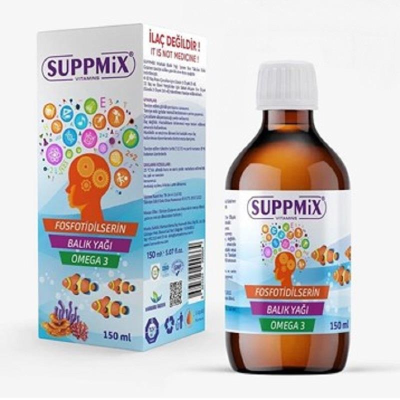 SUPPMİX Suppmix Fosfatidilserin Omega 3 Şurup 150 ml