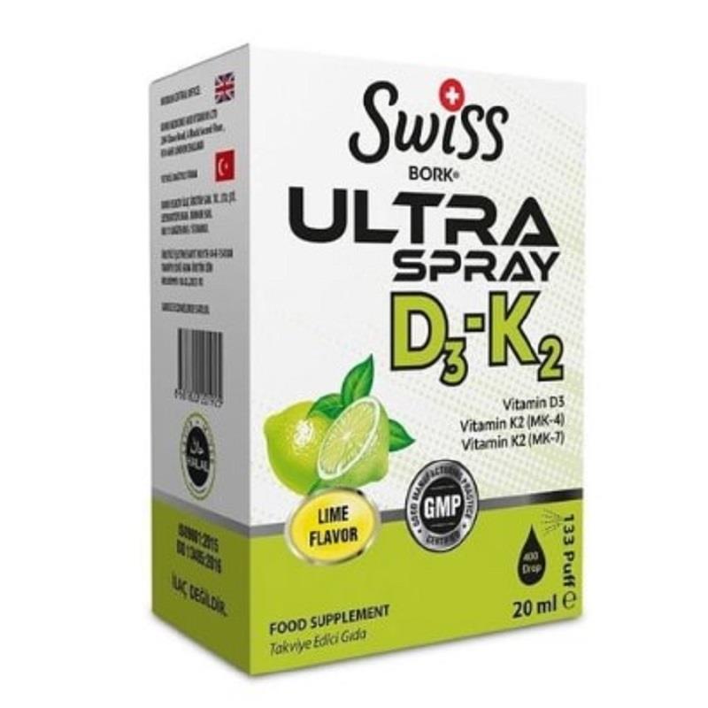 Swiss Bork Swiss Bork Ultra D3-K2 Sprey 20 ml