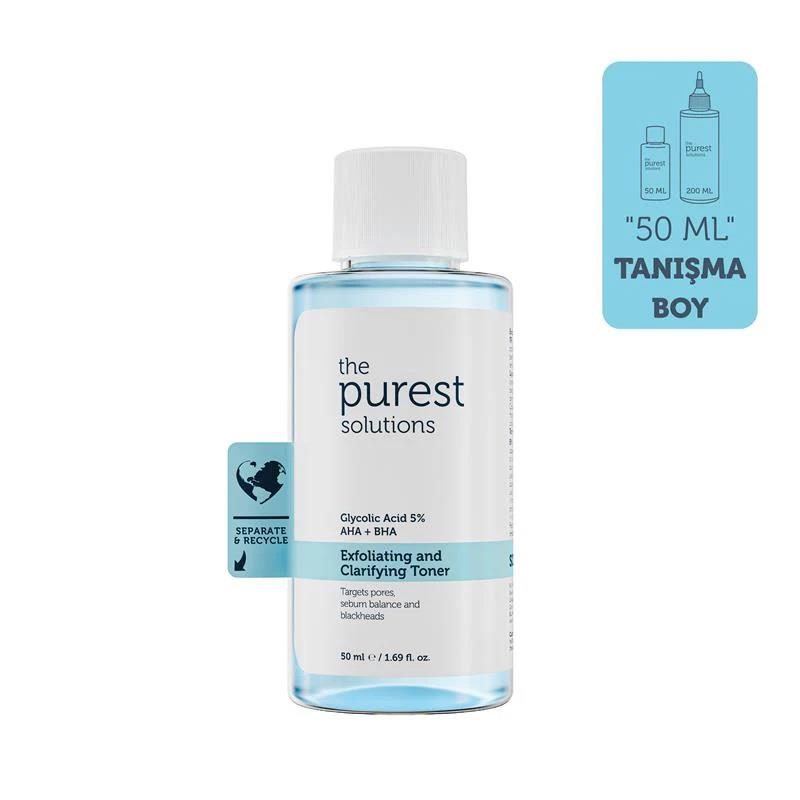 The Purest Solutions The Purest Solutions Seyahat Boy Canlandırıcı ve Gözenek Sıkılaştırıcı Glikolik Asit Mavi Tonik 50 ml