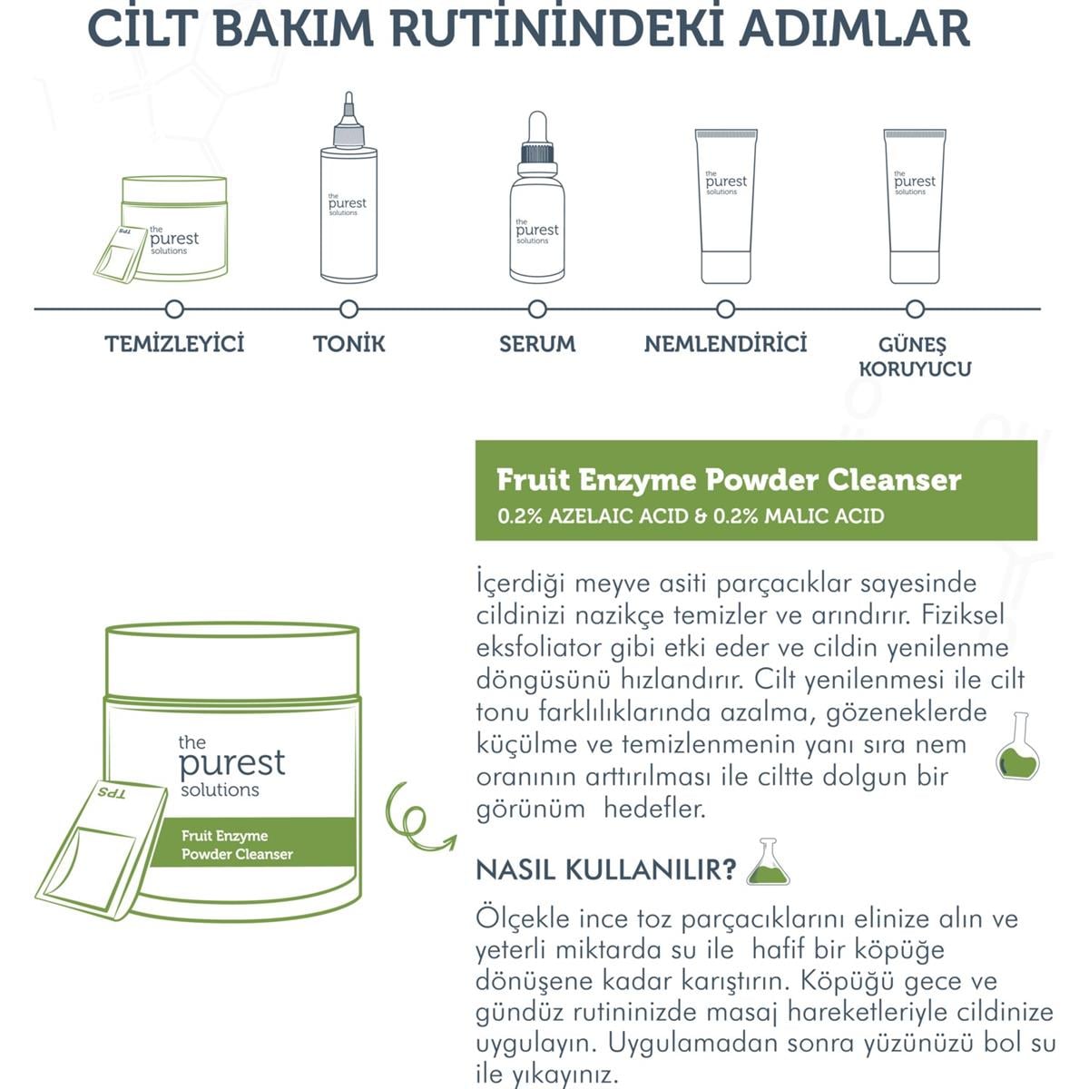 The Purest Solutions The Purest Solutions Fruit Enzyme Powder Cleanser 55 gr - Meyve Asitleri Içeren Toz Temizleyici