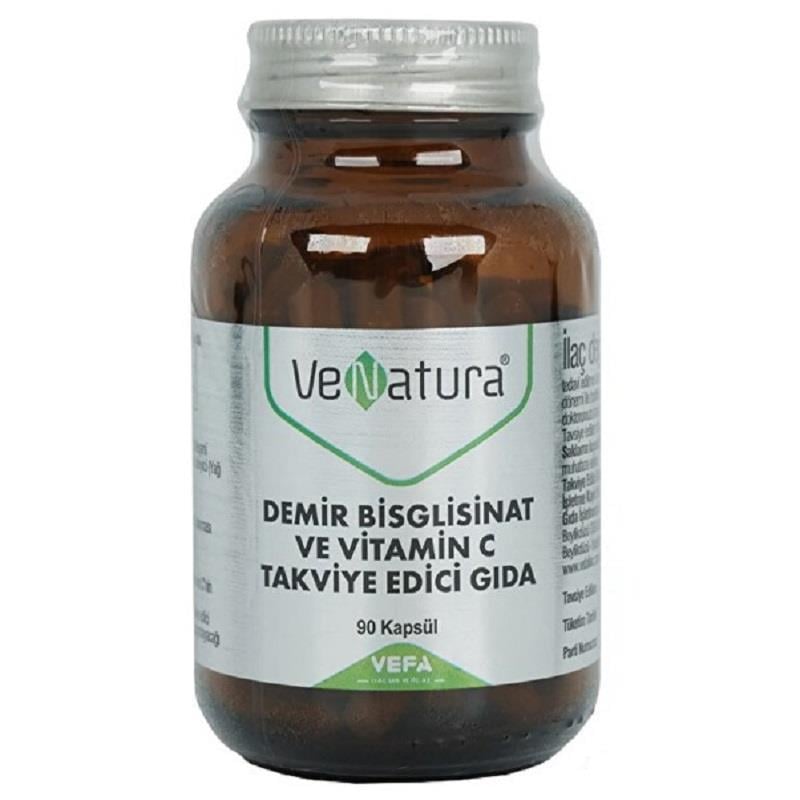 Venatura Venatura Demir Bisgilisinat Vitamin C 90 Kapsül