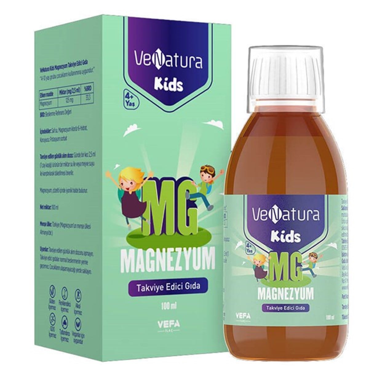 Venatura Venatura Kids Magnezyum 100 ml (SKT: Eylül 2021 Outlet)