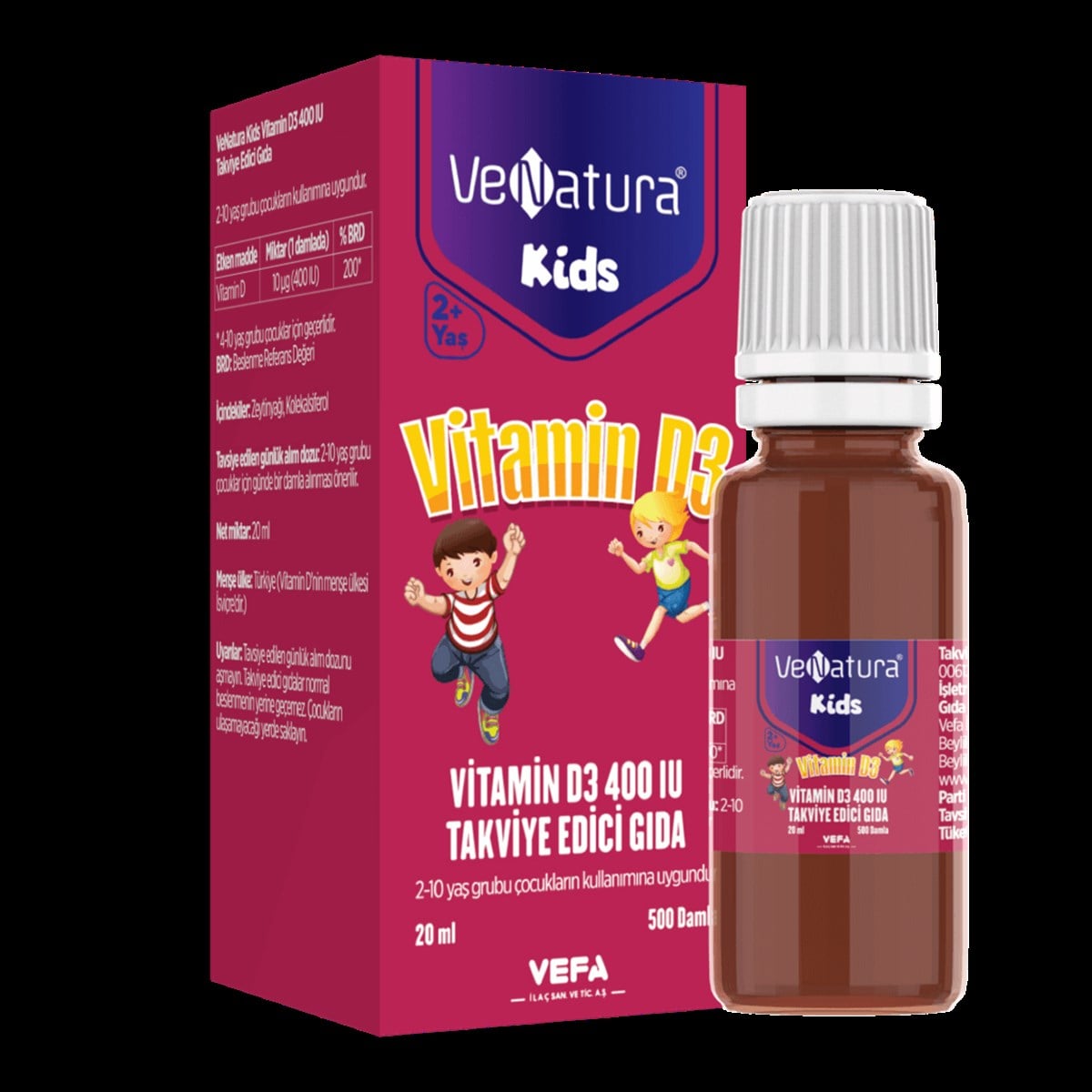 Venatura  VeNatura Kids Vitamin D3 400IU Damla 20ml