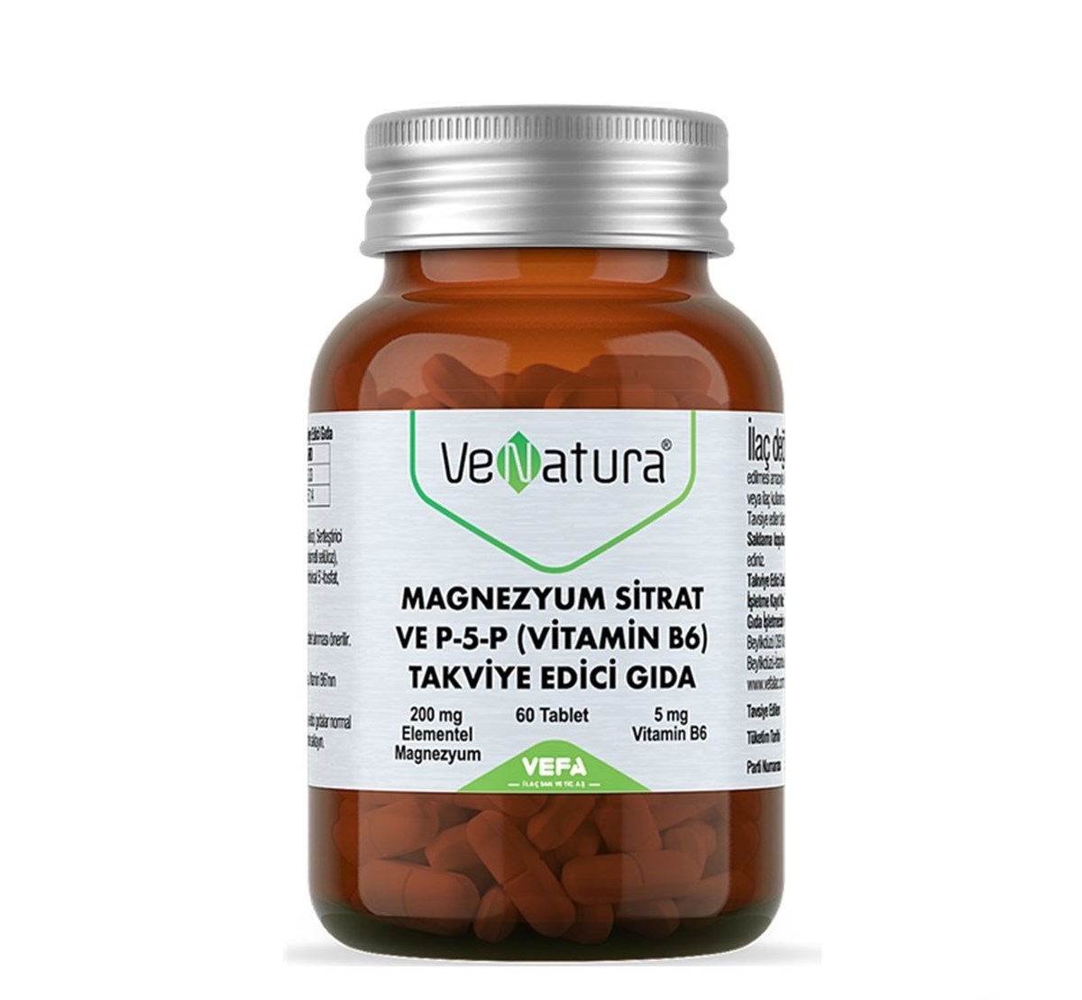 Venatura Venatura Magnezyum Sitrat ve P-5-P (Vitamin B6) 60 Tablet