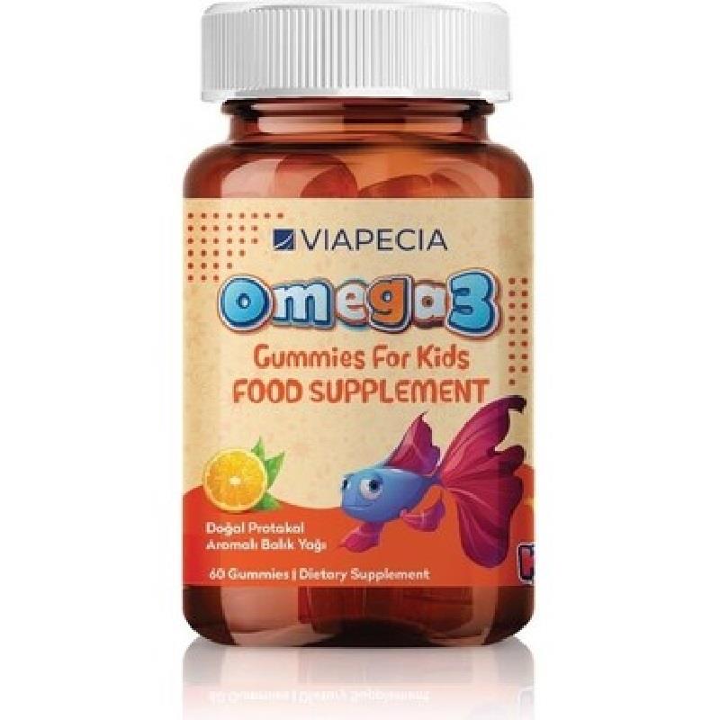 Viapecia Viapecia Çocuklar İçin Portakal Aromalı Omega 3 Jelibonlar 60'lı