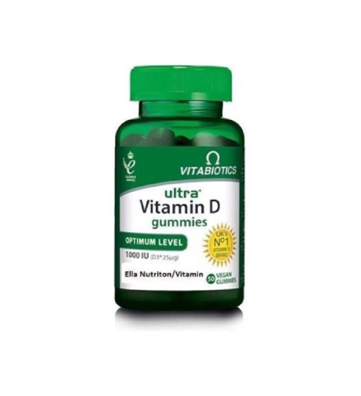 VİTABİOTİCS Vitabiotics Ultra Vitamin D Gummies 1000IU 50 Vegan Gummies