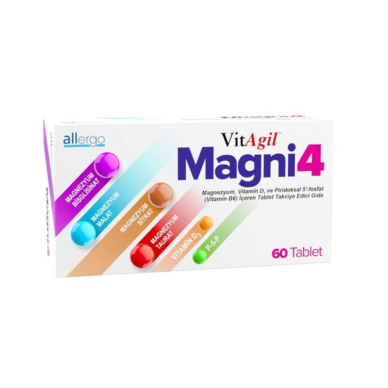 Vitagil Vitagil Magni4 Magnezyum Vitamin D3 P5P 30 Tablet
