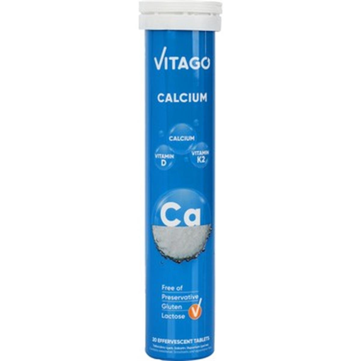 Vitago Vitago Kalsiyum Vitamin D ve Vitamin K2 20 Efervesan Tablet - 9'lu