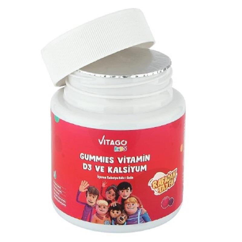 Vitago Vitago Kids Gummies Vitamin D3 Kalsiyum İçeren Çiğnenebilir Form - 30 Adet Gummy