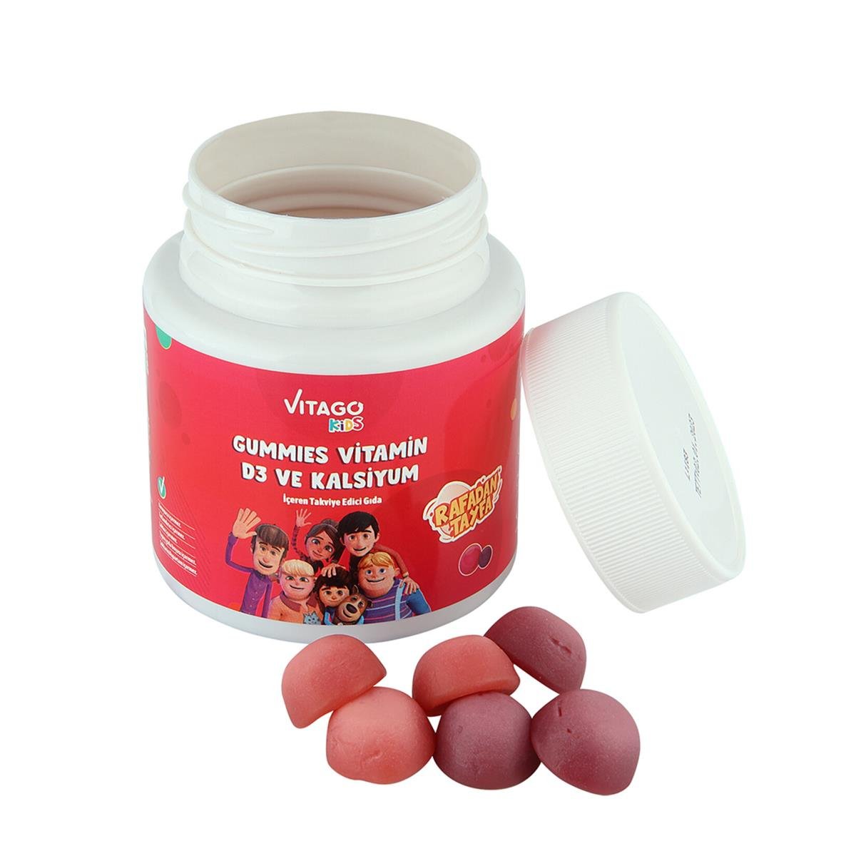 Vitago Vitago Kids Premium Z Takımı Gummies Vitamin D3 Kalsiyum İçeren Çiğnenebilir Form 30'lu