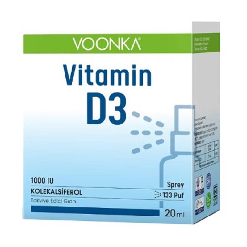 Voonka Voonka Vitamin D3 1000 IU Yetişkin Sprey 20 ml