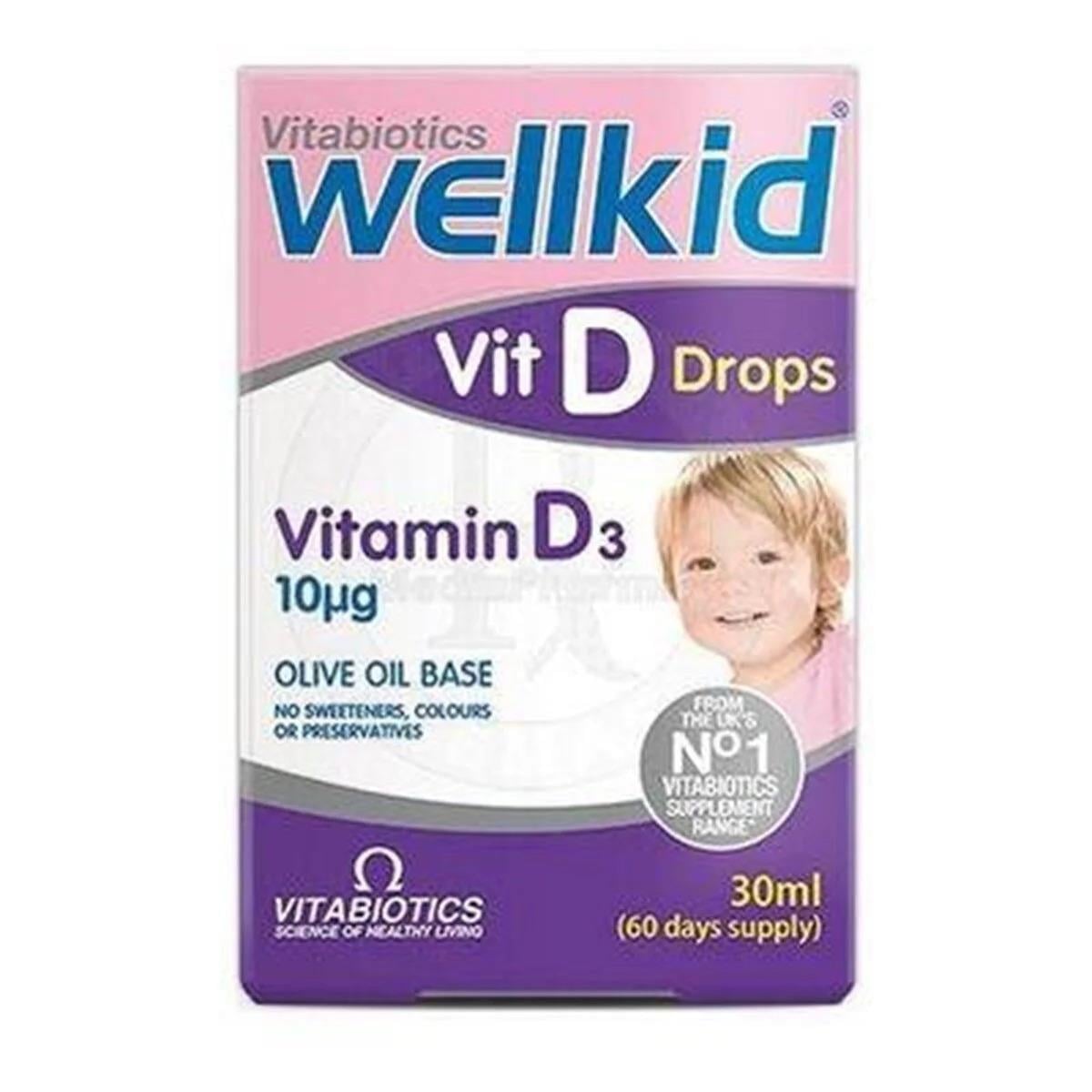 Wellkid Wellkid Vit D Drops Vitamin D3 30 ml
