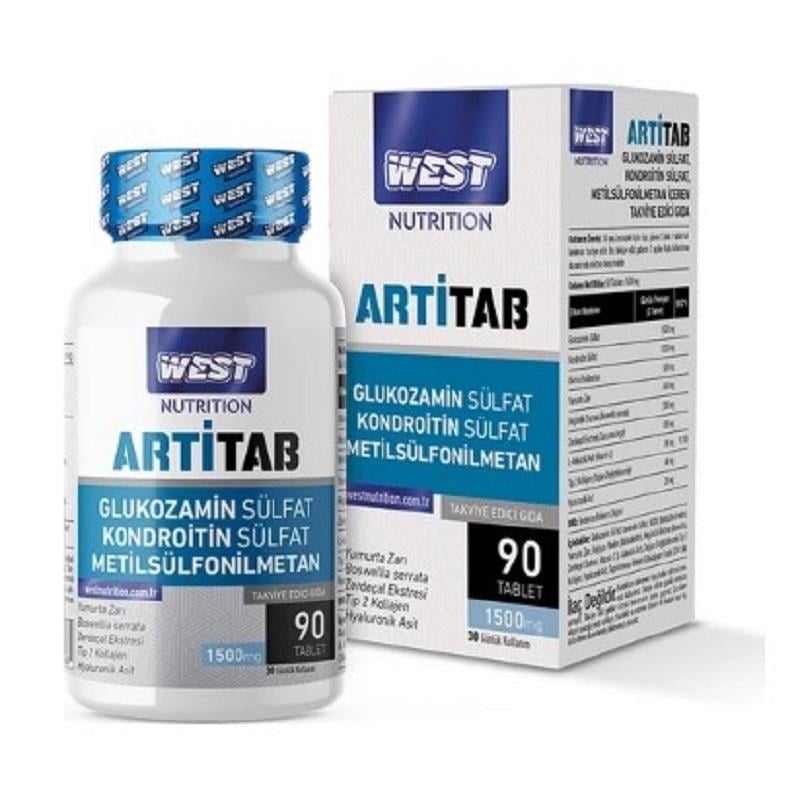 West Nutrition Artitab Glukozamin Sülfat Kondroitin Sülfat MSM Hyaluronik Asit Tip 2 Kollajen 90 Tablet
