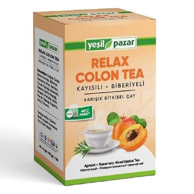 Yeşil Yeşil Pazar Kayısılı Biberiyeli Relax Colon Tea 45 Poşet Çay