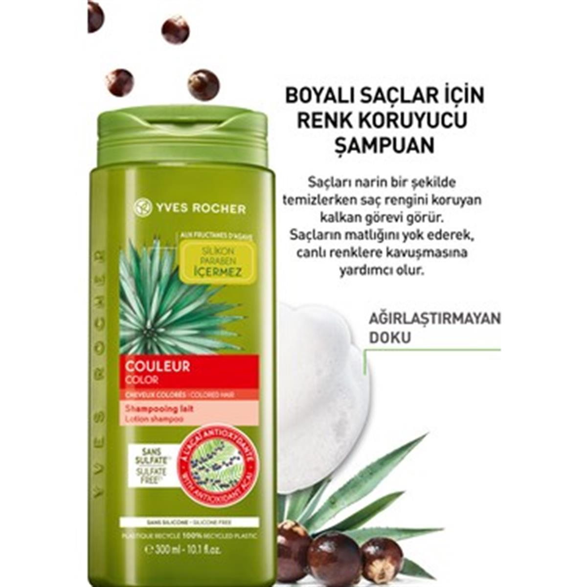 Yves Rocher Yves Rocher Boyalı Saçlar İçin Renk Koruyucu Şampuan 300 ml