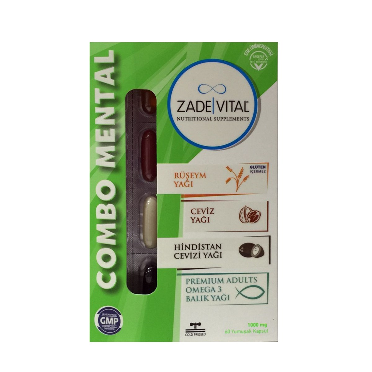 Zade Vital Zade Vital Combo Mental 60 Yumuşak Kapsül