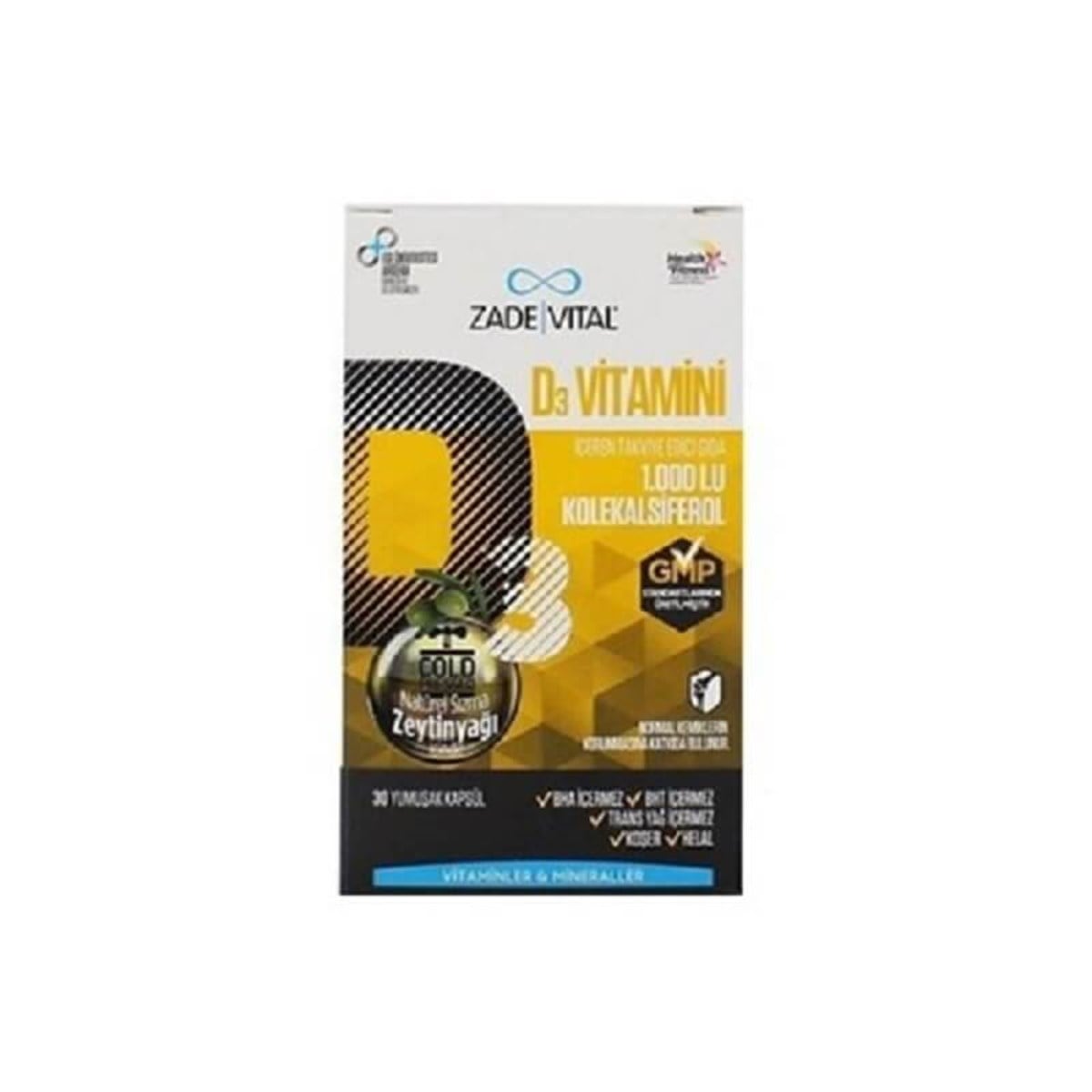Zade Vital Zade Vital D3 Vitamini 1.000 I.U 30 Kapsül
