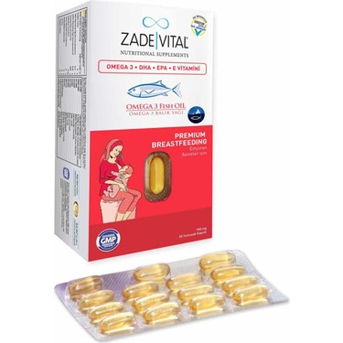 Zade Vital Zade Vital Emziren Anneler İçin Omega 3 Balik Yaği 30 Kapsül