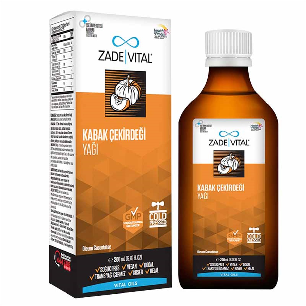 Zade Vital Zade Vital Kabak Çekirdeği Yaği Soğuk Sikim 200 Ml