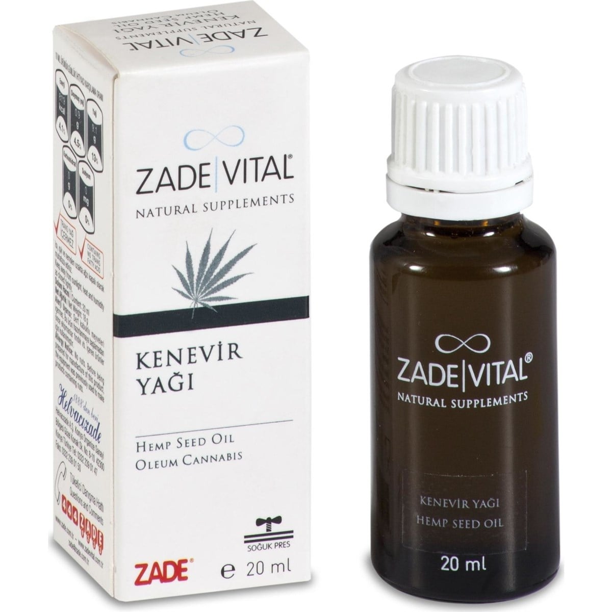 Zade Vital Zade Vital Kenevir Tohumu Yaği 20 ml