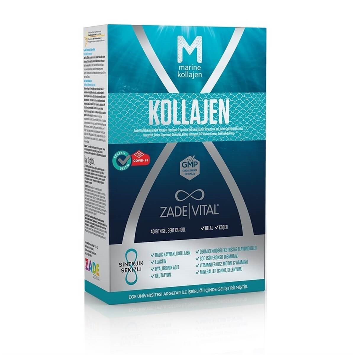 Zade Vital Zade Vital Marine Collagen 40 Kapsül