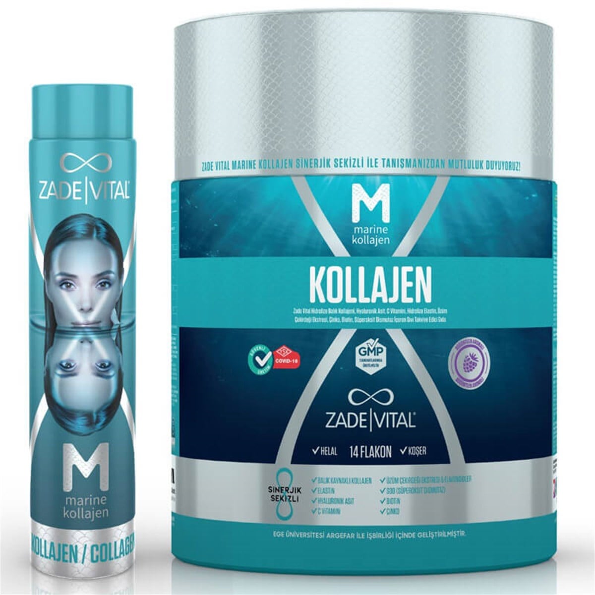 Zade Vital Zade Vital Marine Collagen + Hyaluronic Acid 14 Flakon