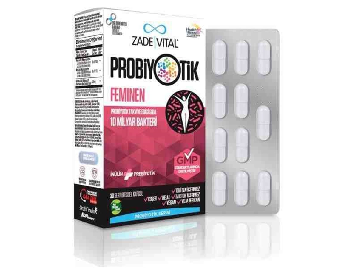 Zade Vital Zade Vital Probiotics Feminen 30 Kapsül