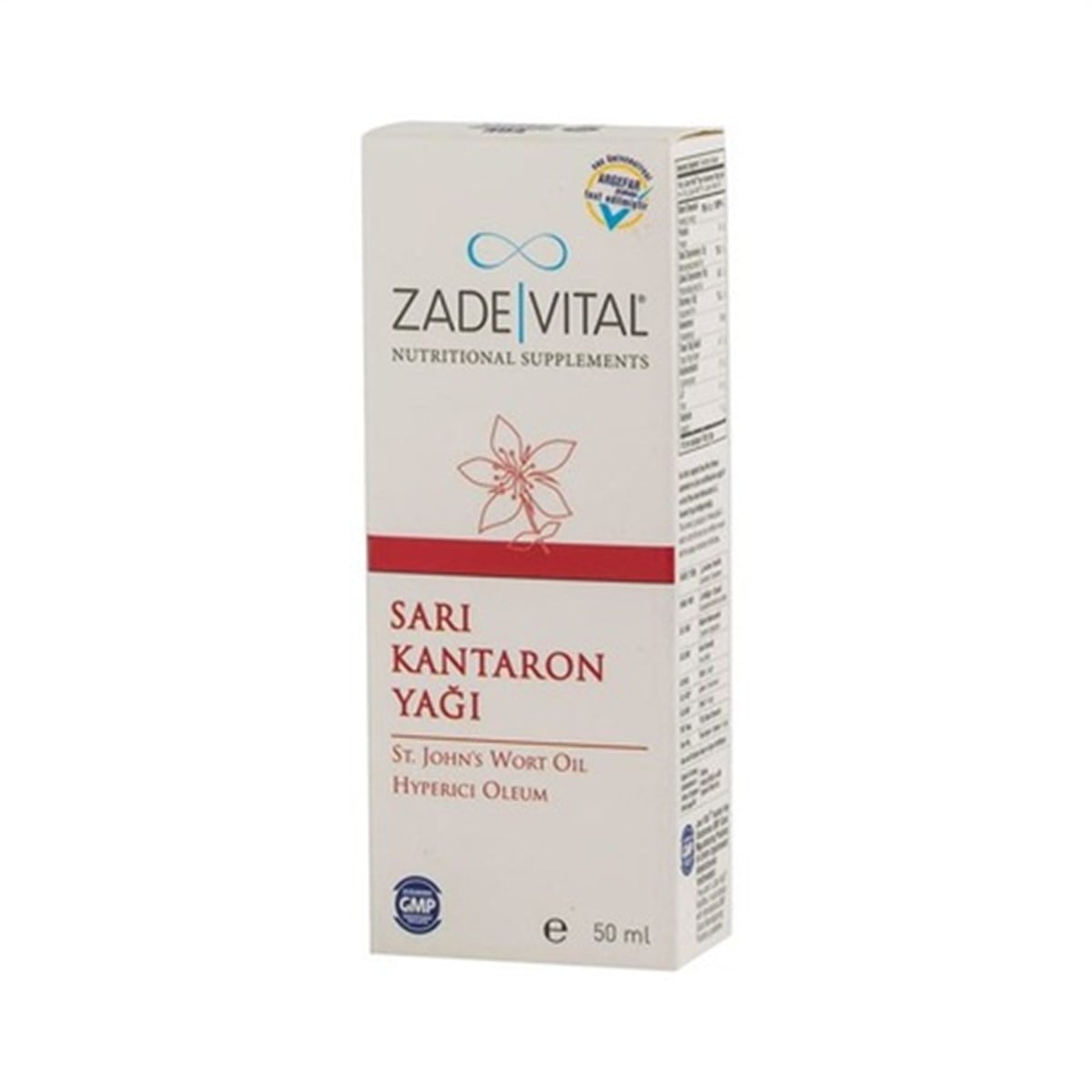 Zade Vital Zade Vital Sari Kantaron Yaği Cam Şişe 50 Ml