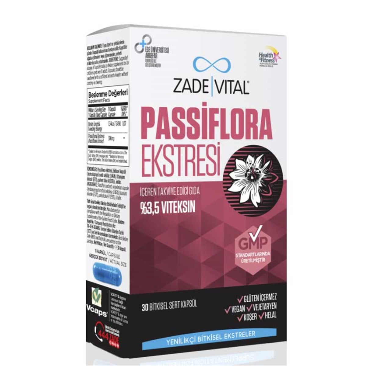 ZADE Zade Vital Passiflora 30 Kapsül