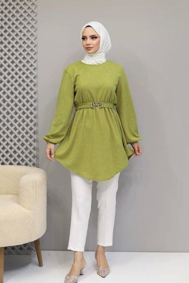 tesettür yeşil tunik