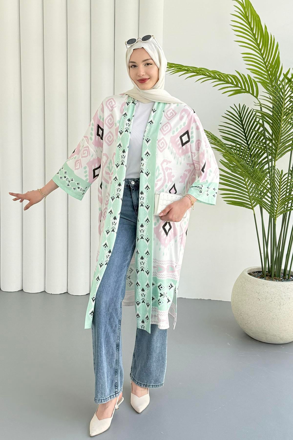 Çini Desen Kimono-PEMBE