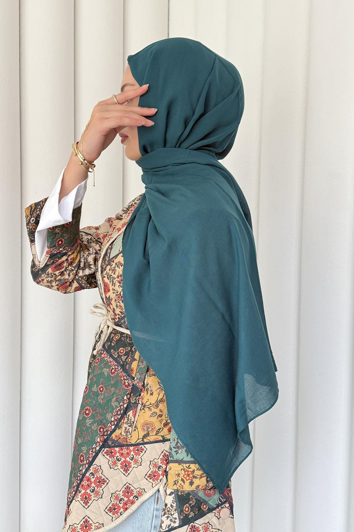 Rami Naturel Şal-PETROL MAVİ