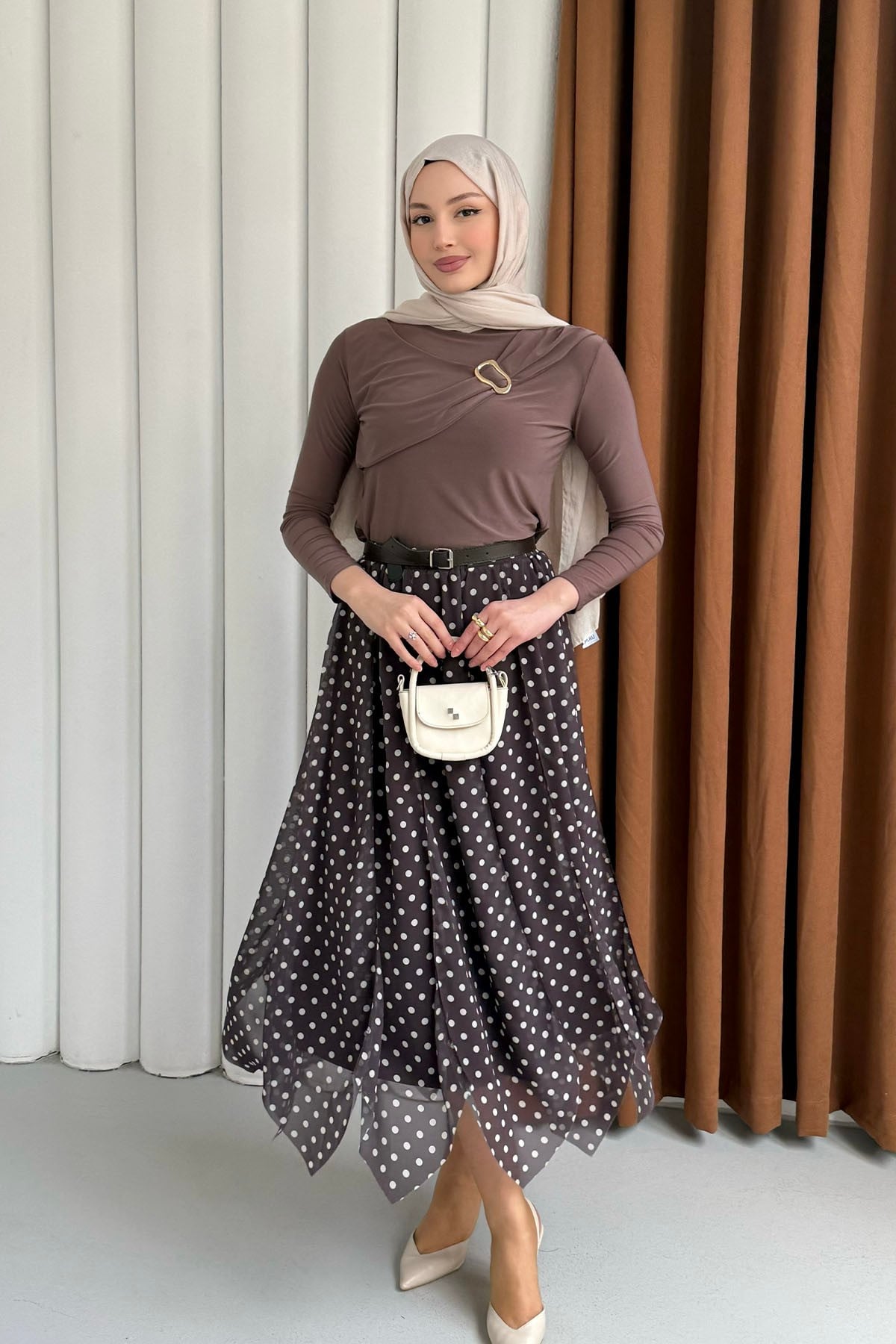 Toka Detaylı Sandy Bluz-VİZON