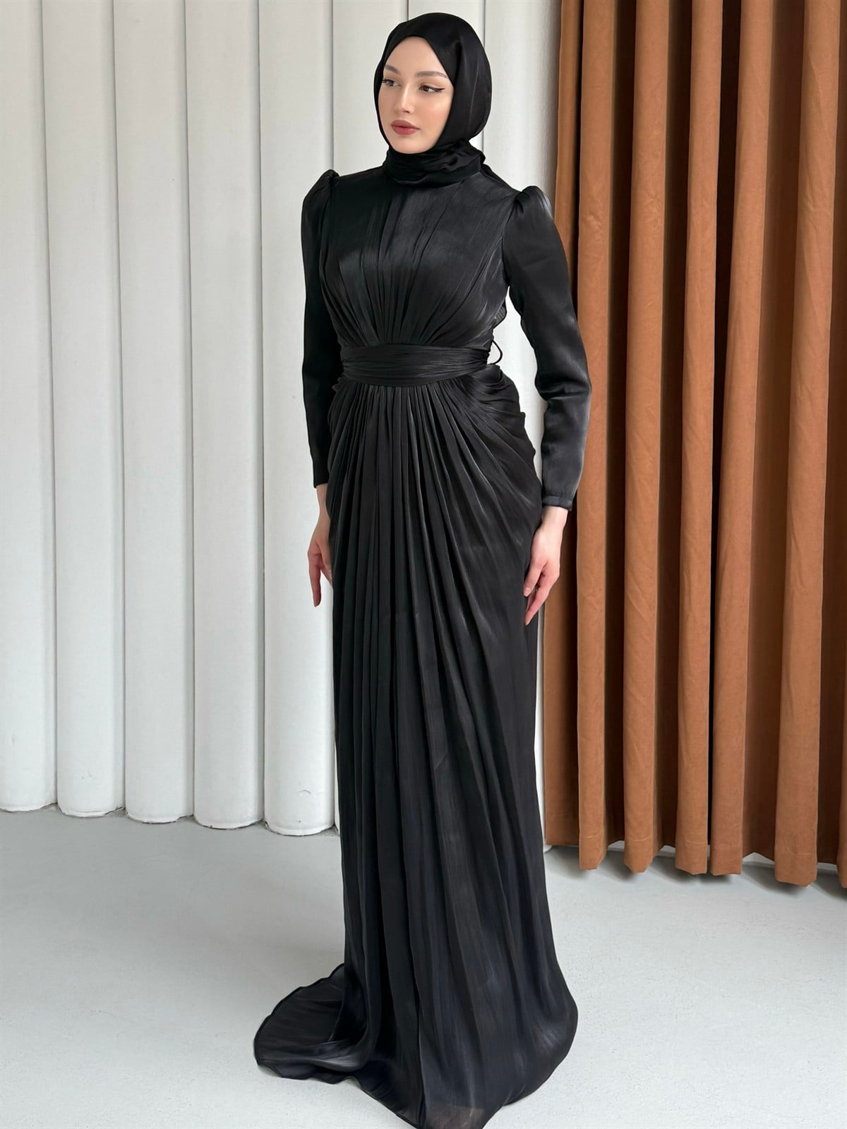 Aura Luxe Tesettür Abiye-SİYAH