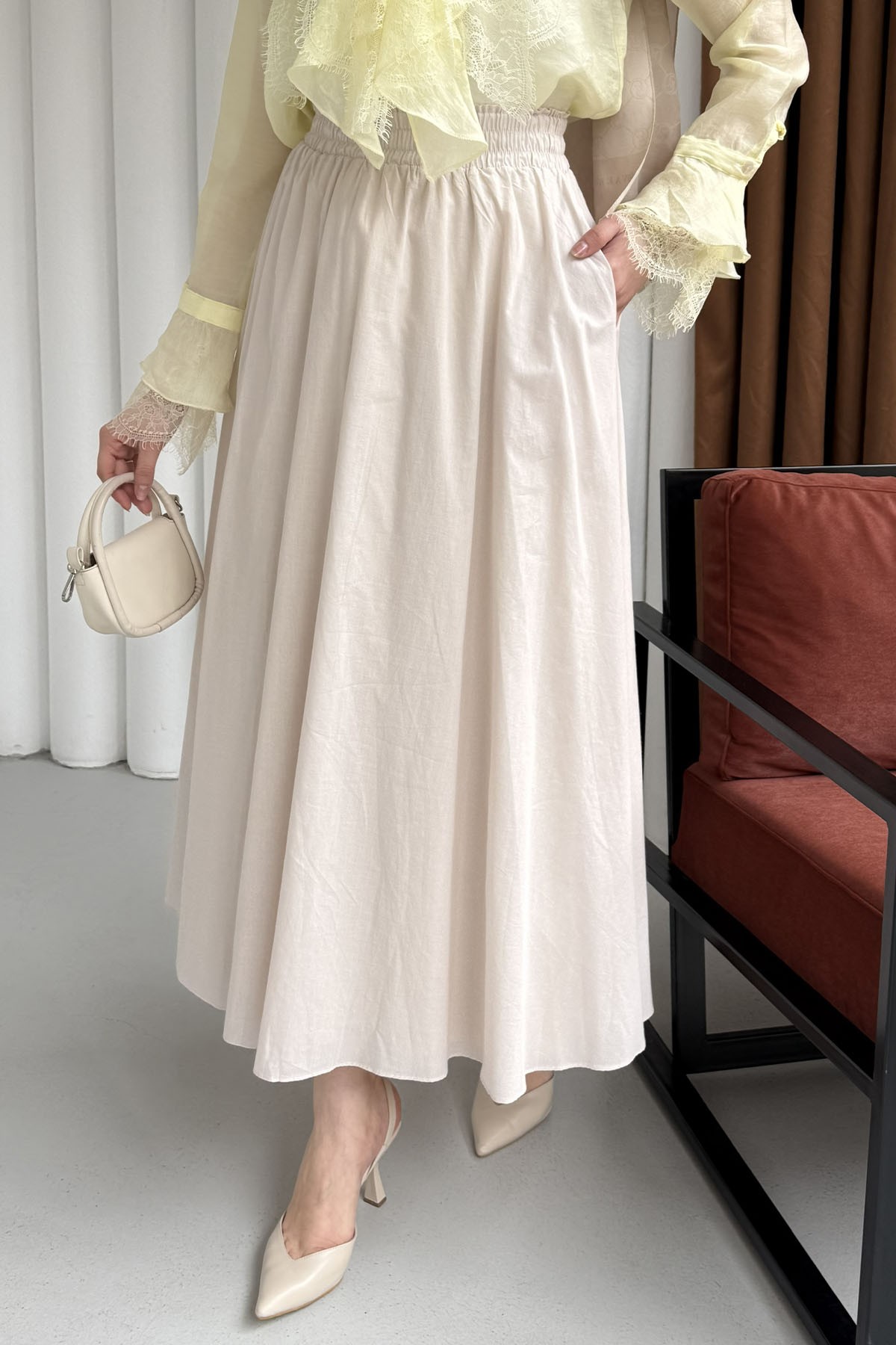 Beli Lastikli Cepli Etek-TAŞ