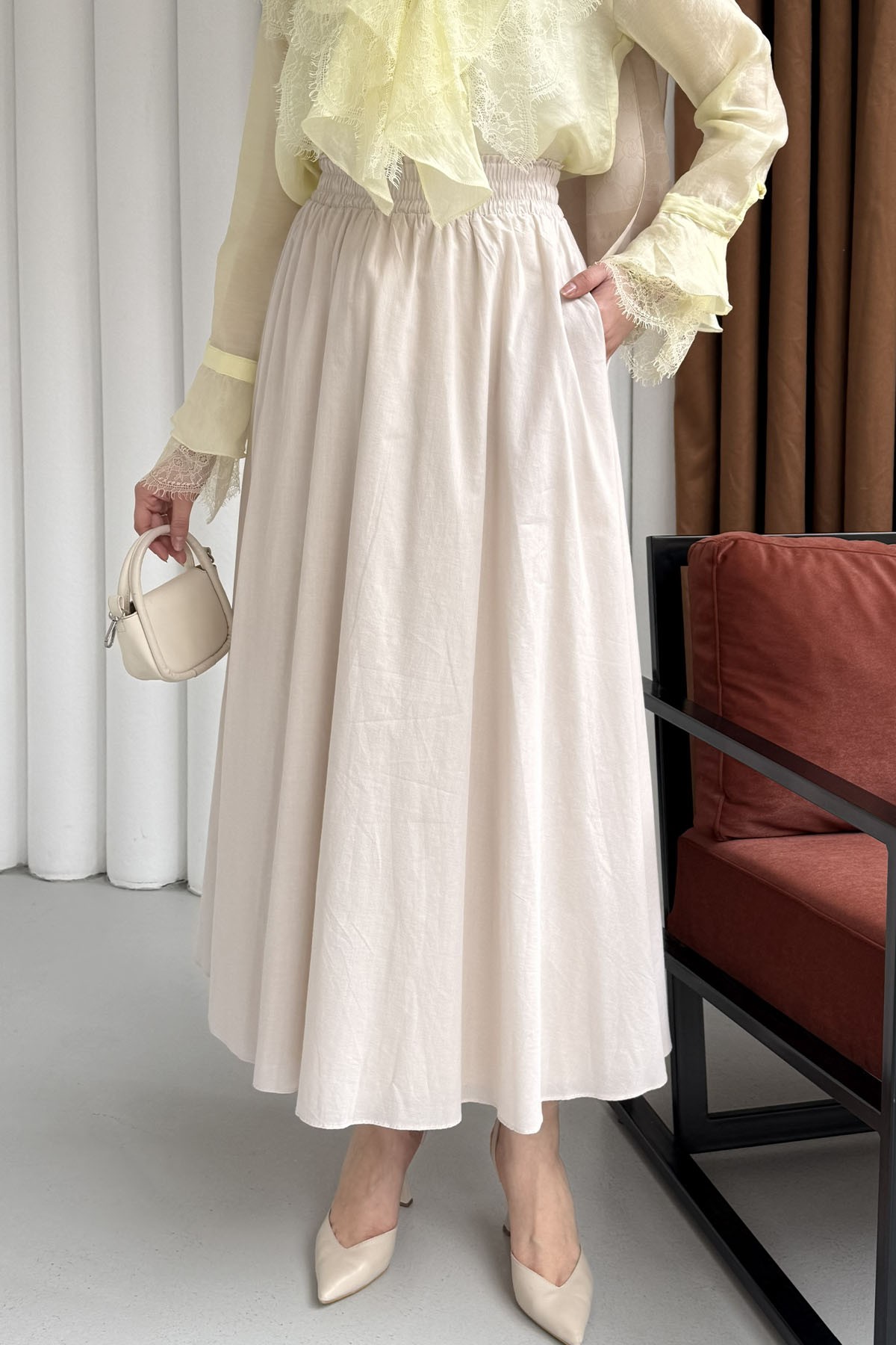 Beli Lastikli Cepli Etek-TAŞ