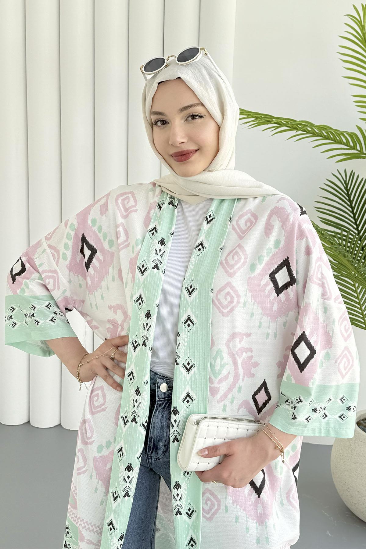 Çini Desen Kimono-PEMBE