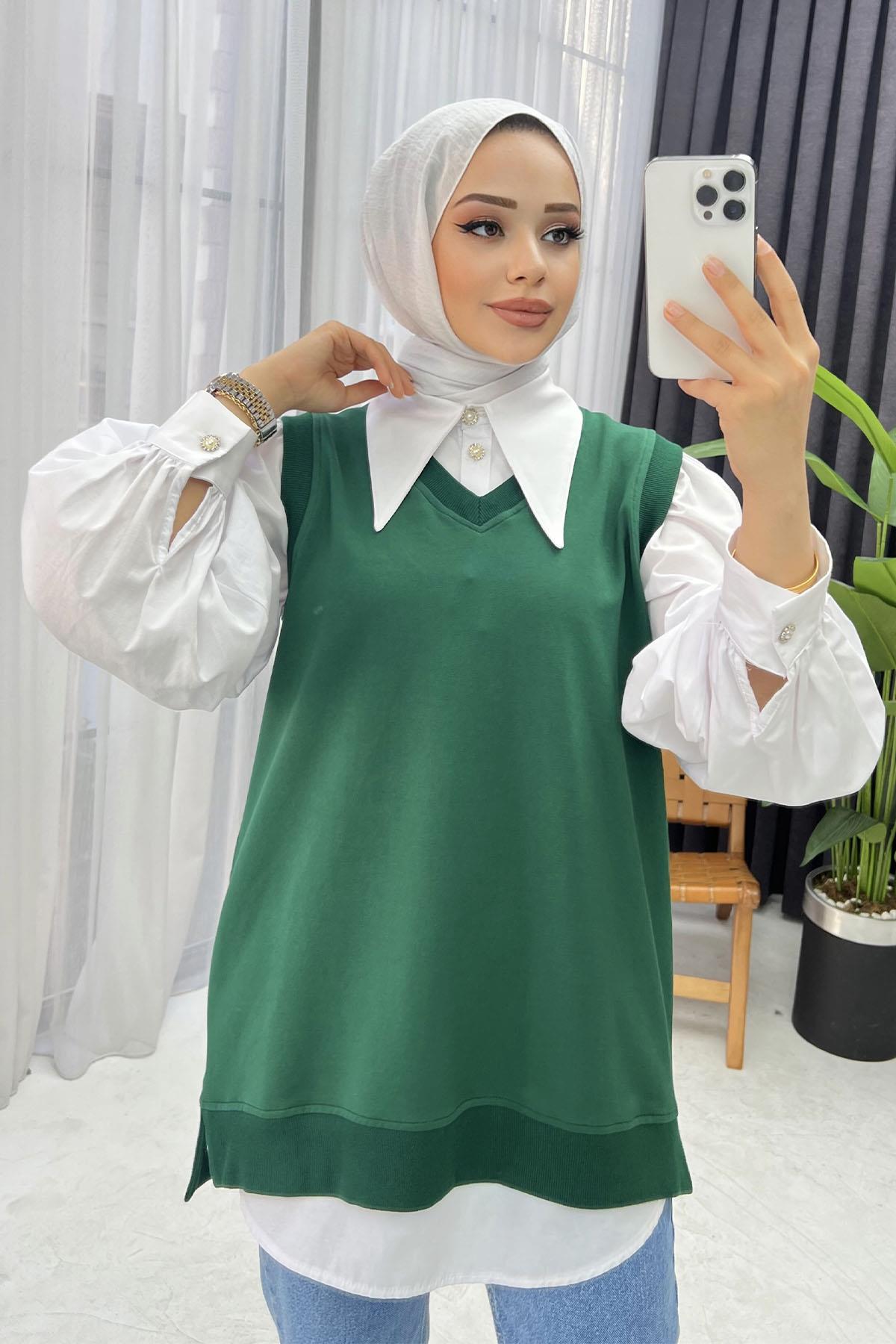 Spor Basıc Süveter-ZÜMRÜT YEŞİL